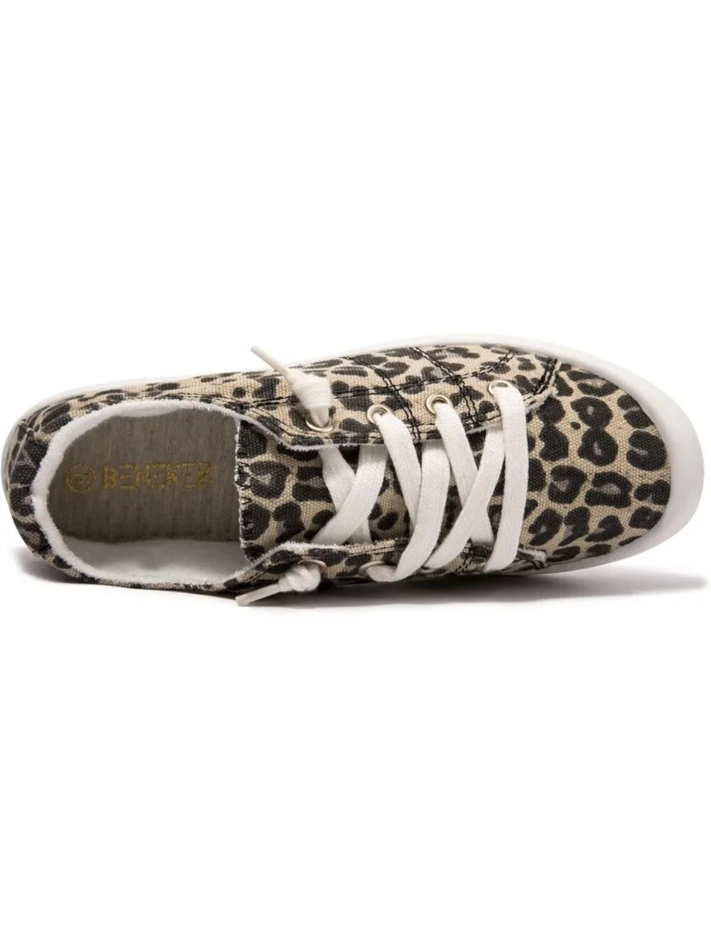 Women's Leopard Tennis Shoes Classic Canvas Low Top Athletic Running Sneakers
